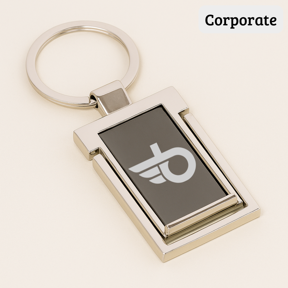 2-in-1 Metal Keychain + Mobile Stand – Sleek & Handy