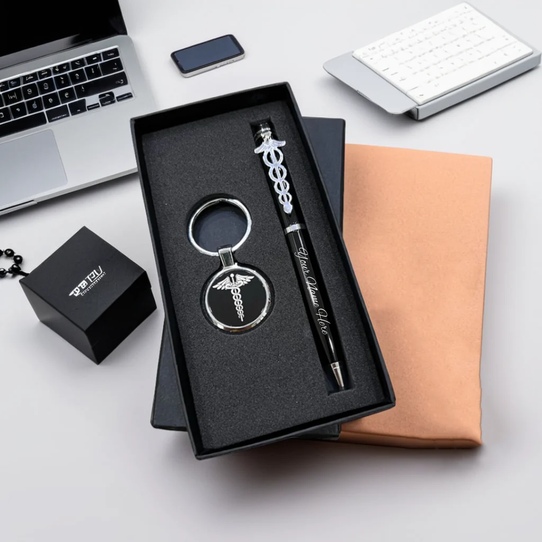 Doctor Personalized Pen And Keychain Set