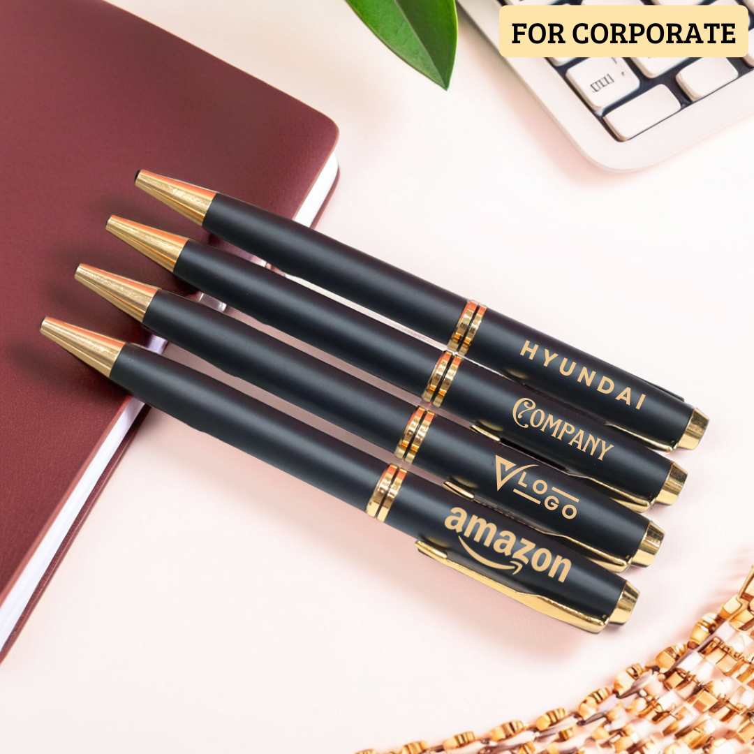 Personalized Black & Gold Ball Pen – Corporate & Executive Gift