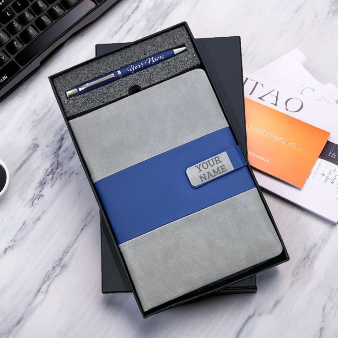 Personalized Gift Set Stylish Diary & Pen Duo