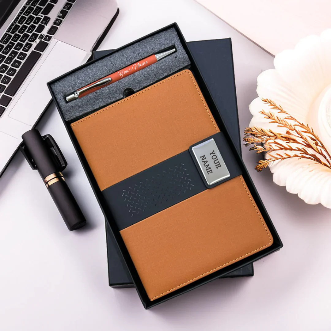 Stylish Personalized Gift Diary & Pen Set