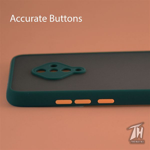 Dark Green Smoke Camera Safe Silicone case for Vivo S1 pro