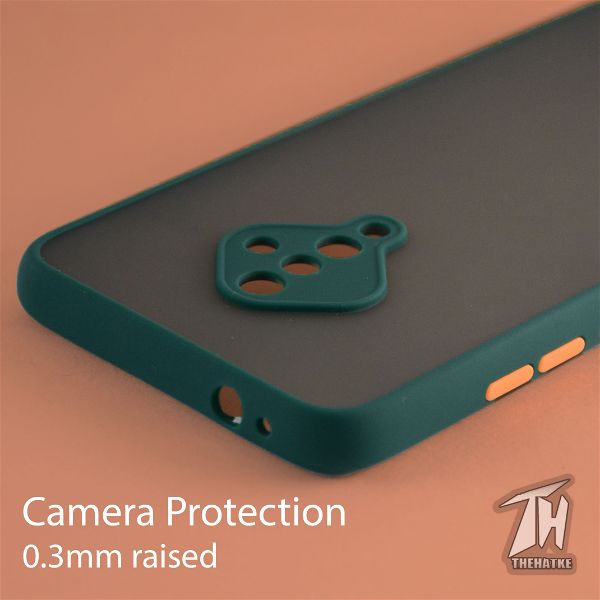 Dark Green Smoke Camera Safe Silicone case for Vivo S1 pro
