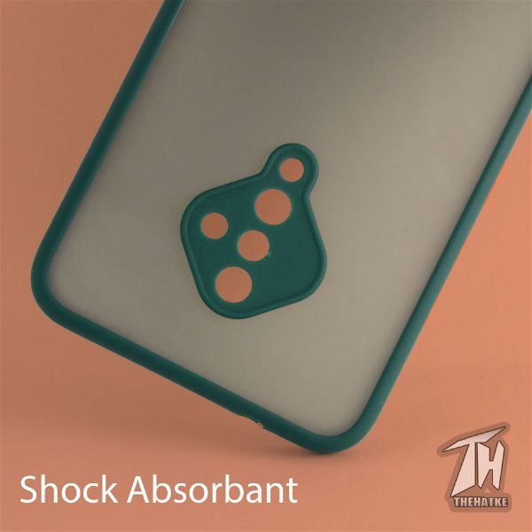 Dark Green Smoke Camera Safe Silicone case for Vivo S1 pro