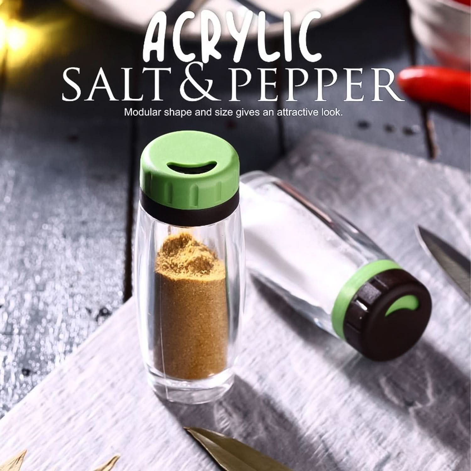 Apex Acrylic Salt And Pepper Shaker Set Of 2