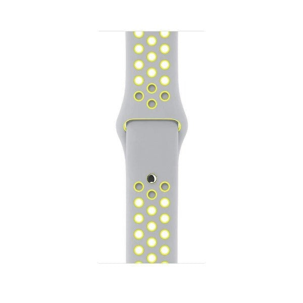Grey Neon Dotted Silicone Strap For Apple Watch Series SE 2020 (42mm/44mm/45mm/46mm/49mm)