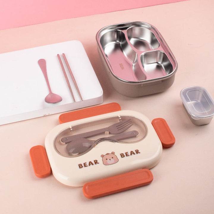 Bear, Unicorn, Duck Leek Proof Stainless Steel Lunch Box