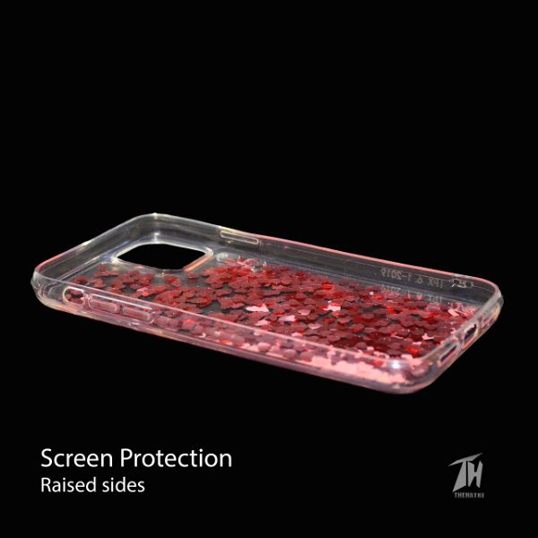 Pink Glitter Heart Case For Apple iphone 11 pro