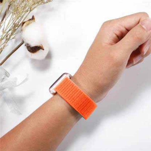 Orange Nylon Strap For Apple Watch Series 8 (38mm/40mm/41mm)