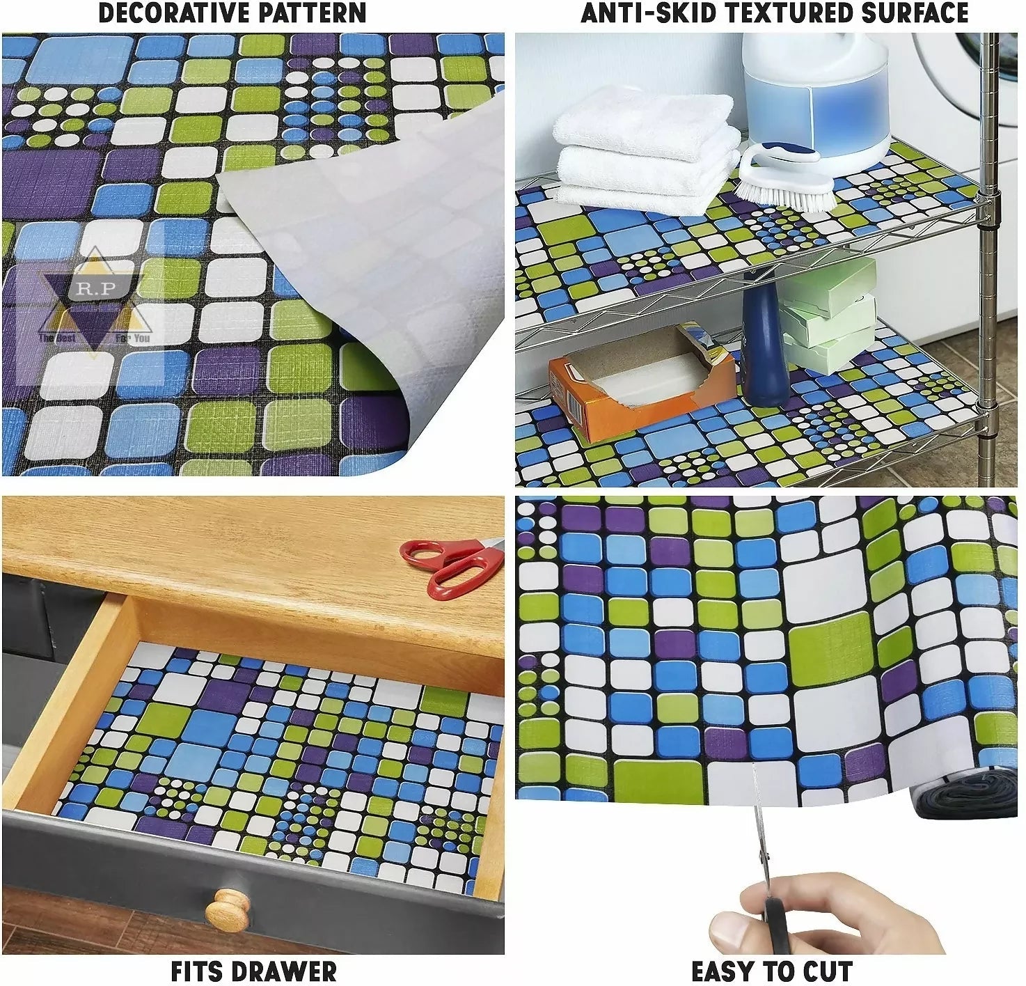 Mopak Decor Shelf Liner 4M used for Wardrobe kitchen cabinet Drawer Slab Roll - 45x400 cm