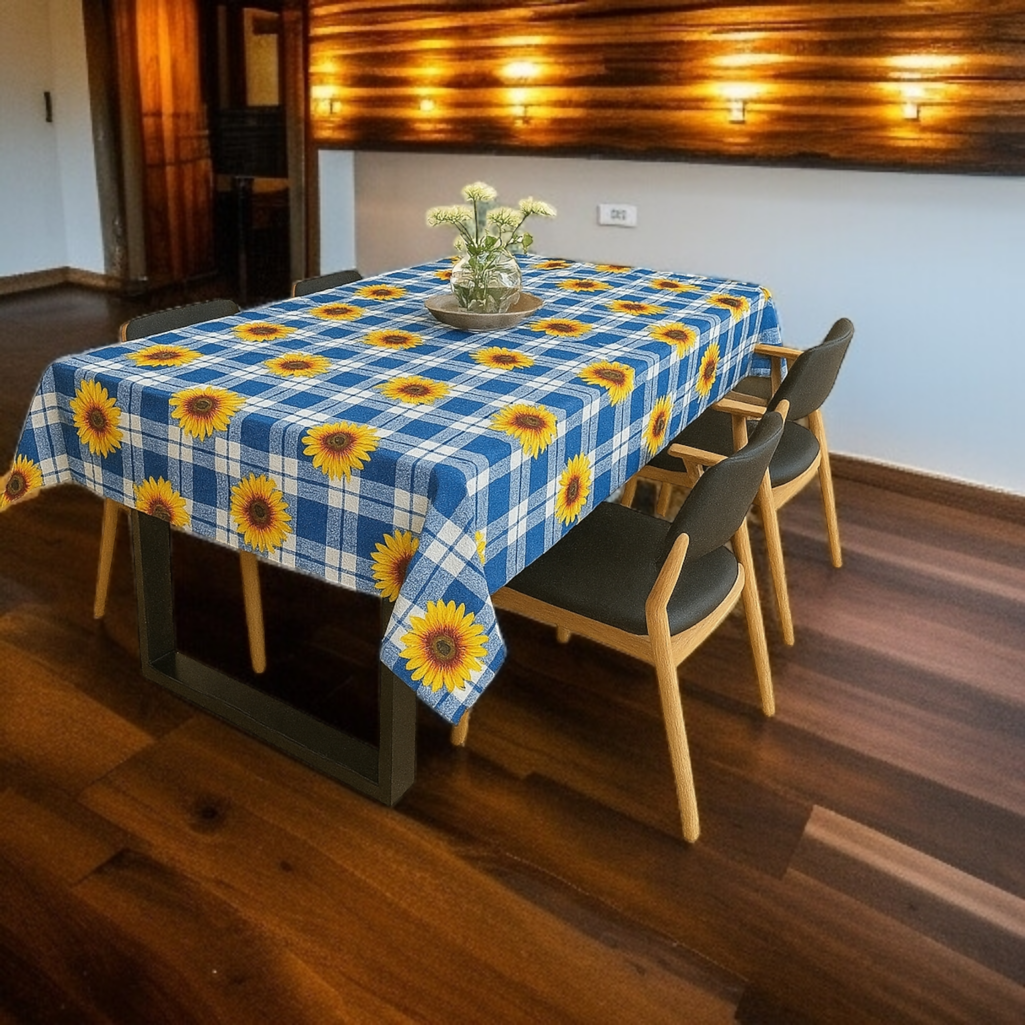 Mopak Decor 3D Printed Table Cover without Lace for 2-4 Seater (40 x 54 inches)