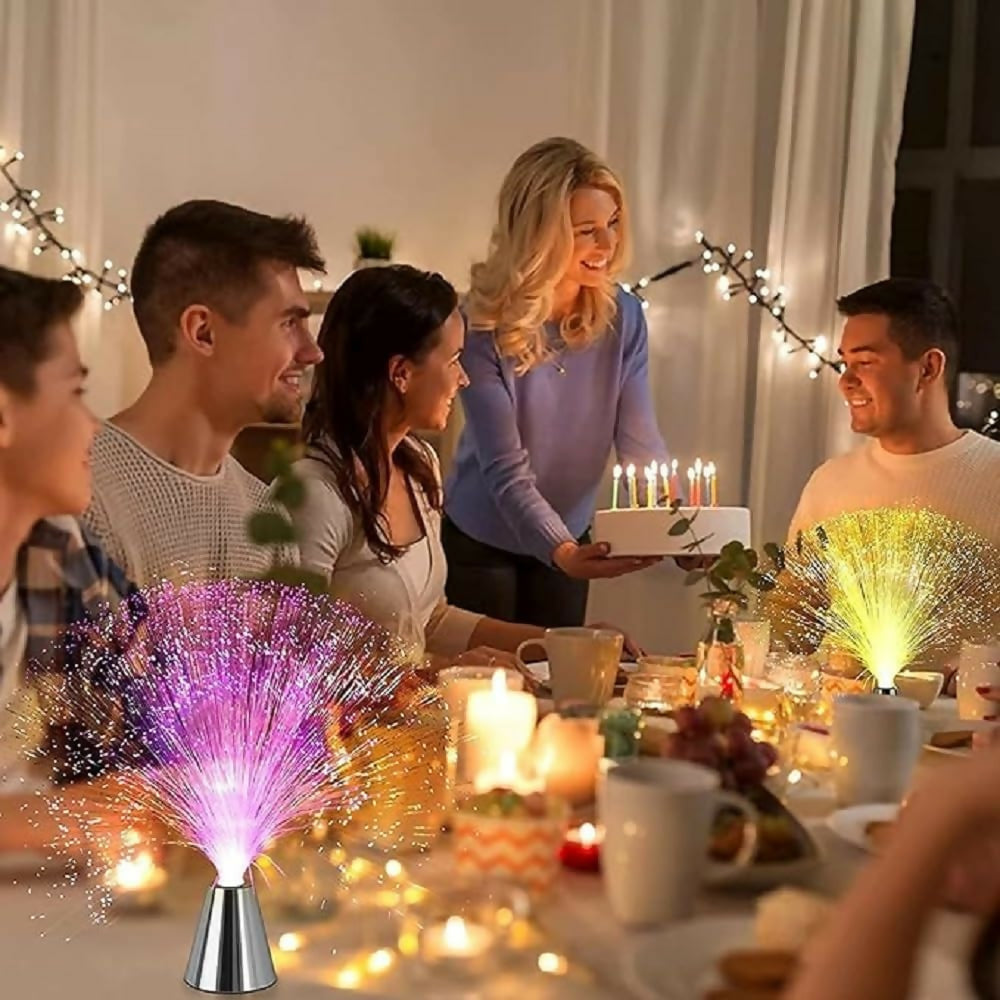 Color Changing Sensory Fiber Optic LED Lamp - Battery Powered