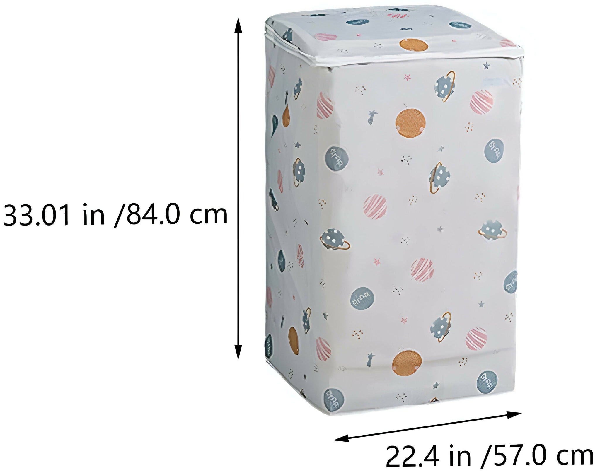 Waterproof Anti-Slip Washing Machine Top Cover – Dustproof & Stain-Resistant (Top Load, 57x56x84cm) - Assorted Design