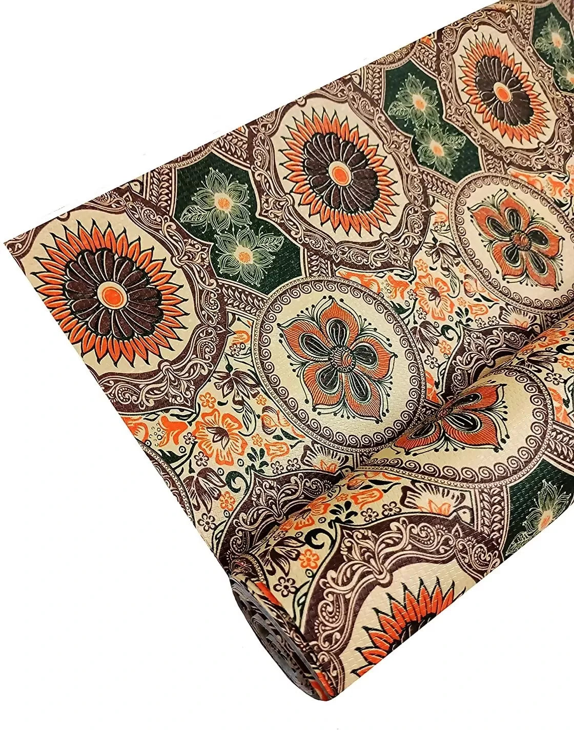 Mopak decor Polyester Solid Fridge Mat & Cover50045 (Orange)