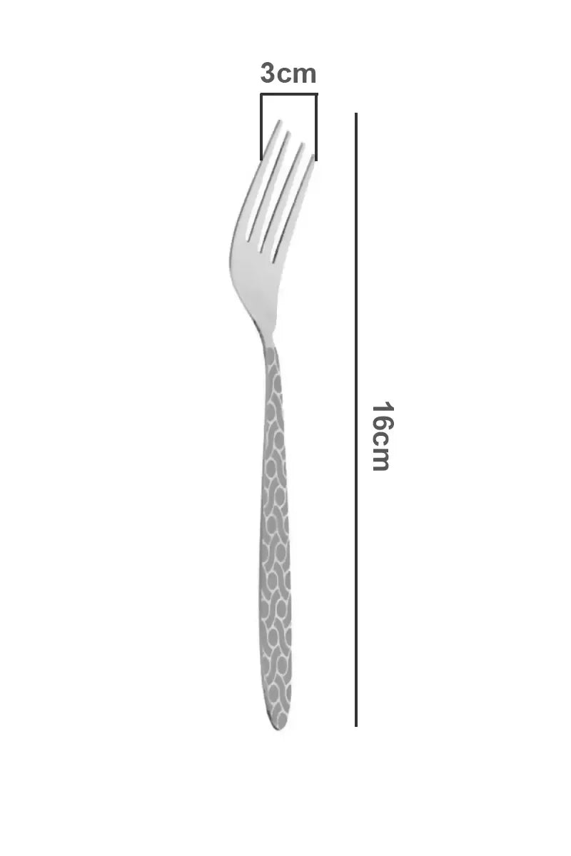 Prabha Stainless Steel Flora Baby Fork Set - 16cm (Set of 6)