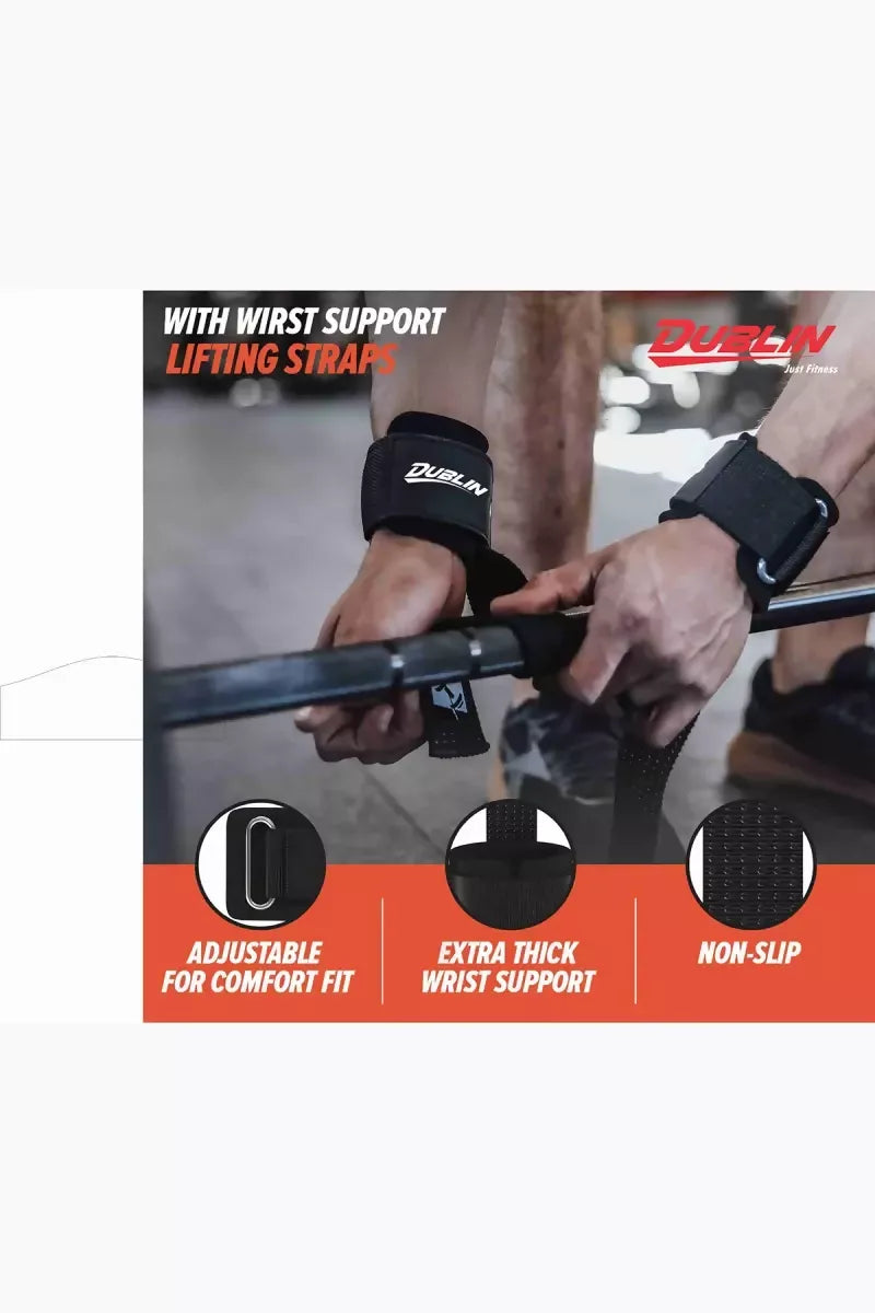 Dublin Nylon Wrist Support Lifting Strap (Free Size)