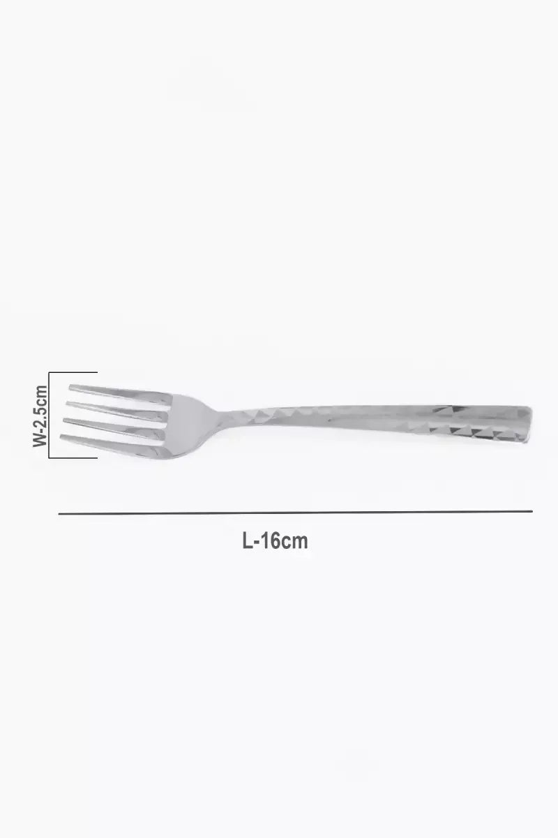 Prabha Stainless Steel Crysta Baby Fork Set - 16cm (6 pcs)