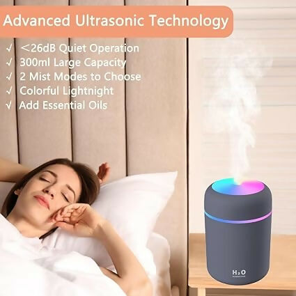 Portable H2O Humidifier - Pack of 1 ( Random Color )