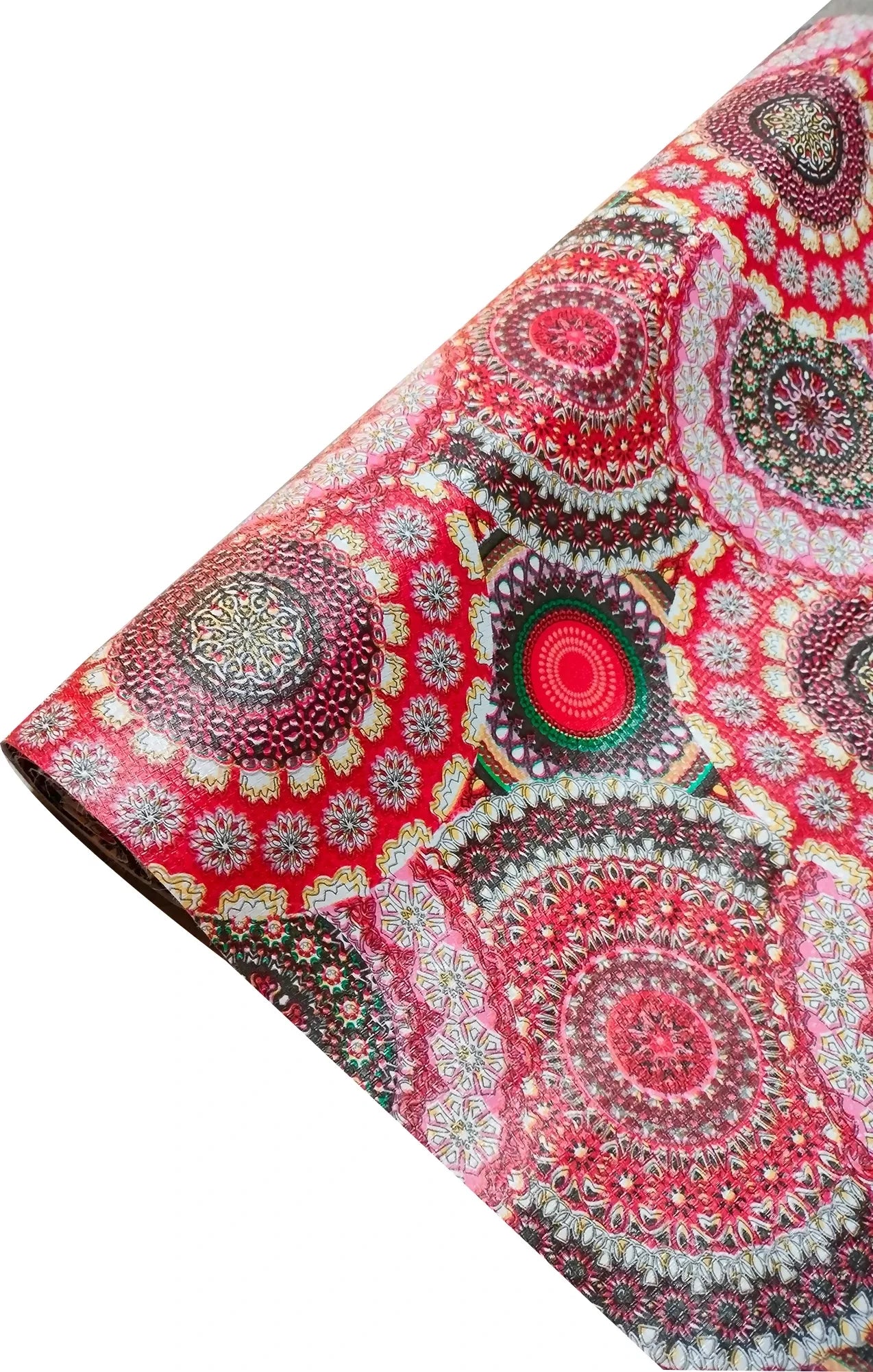 Mopak decor Polyester Solid Fridge Mat & Cover (Red)