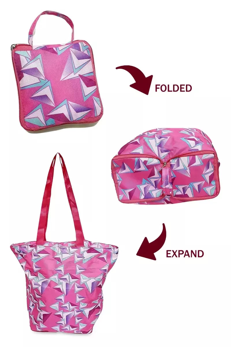 Folding Thaila Grocery Bag/Shopping Bag - Pink