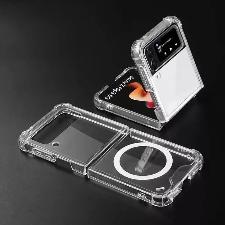 MagSafe Clear Transparent Silicone case for Samsung Galaxy Z FLIP 3