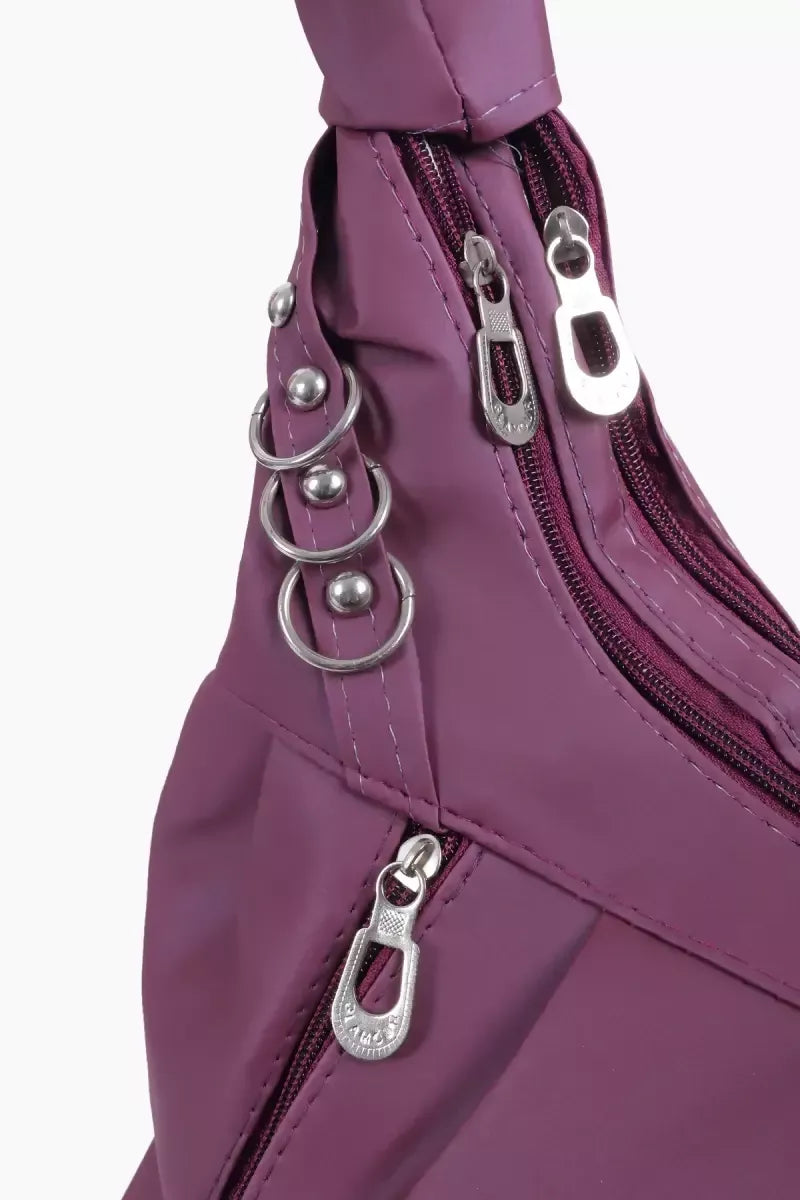 Women’s Casual Solid Hand Bag - Wine