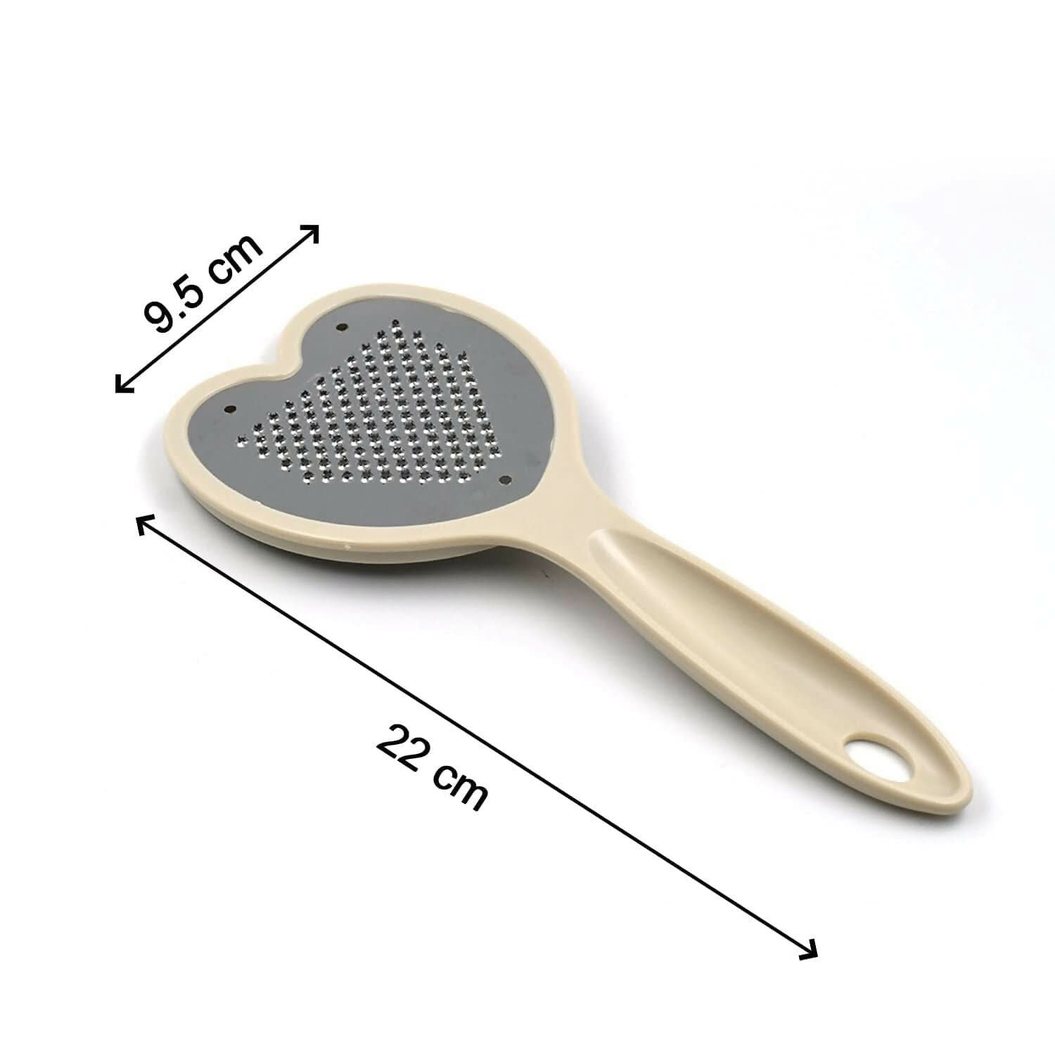 Heart-Shaped 4-in-1 Stainless Steel Grater Slicer (Multicolor, Pack of 4)