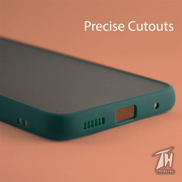 Dark Green Smoke Camera Safe Silicone case for Vivo S1 pro