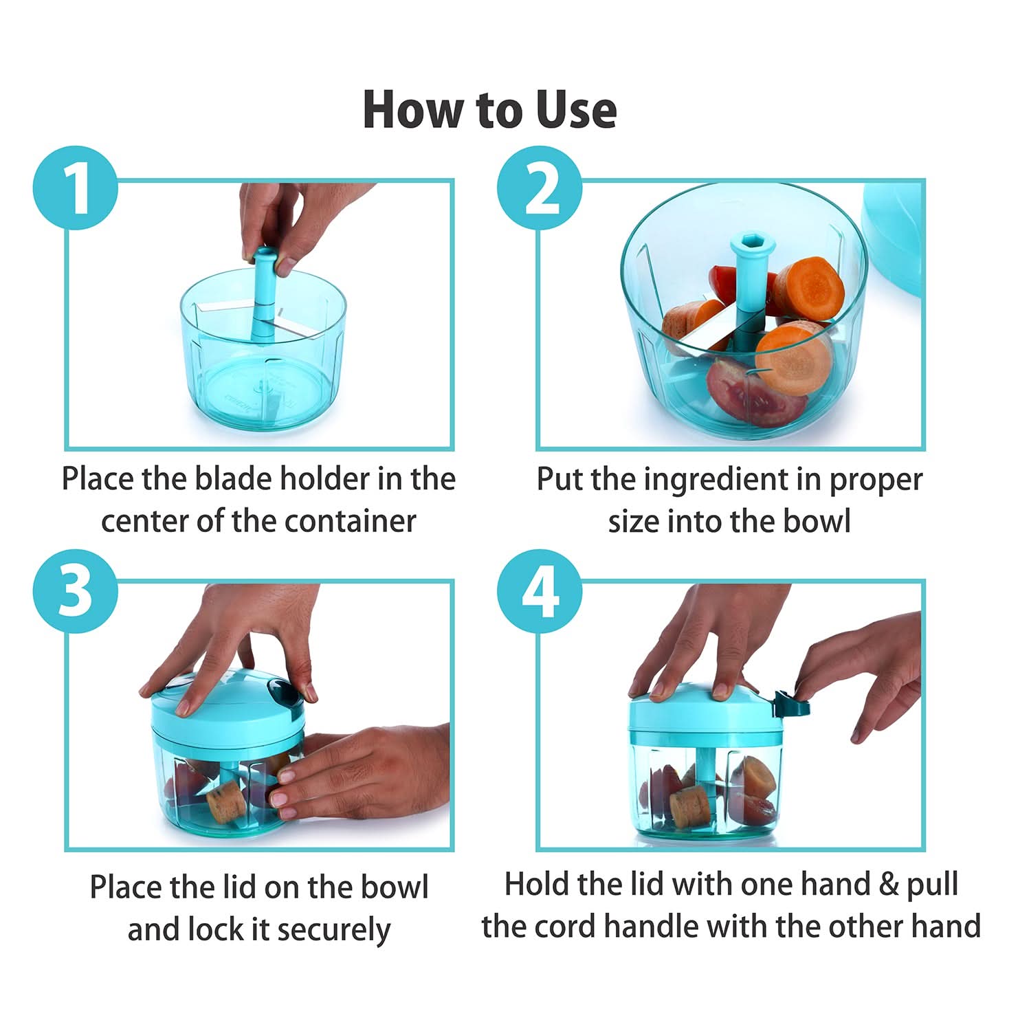 Ganesh Quick Vegetable Chopper – Efficient 725ml Kitchen Tool