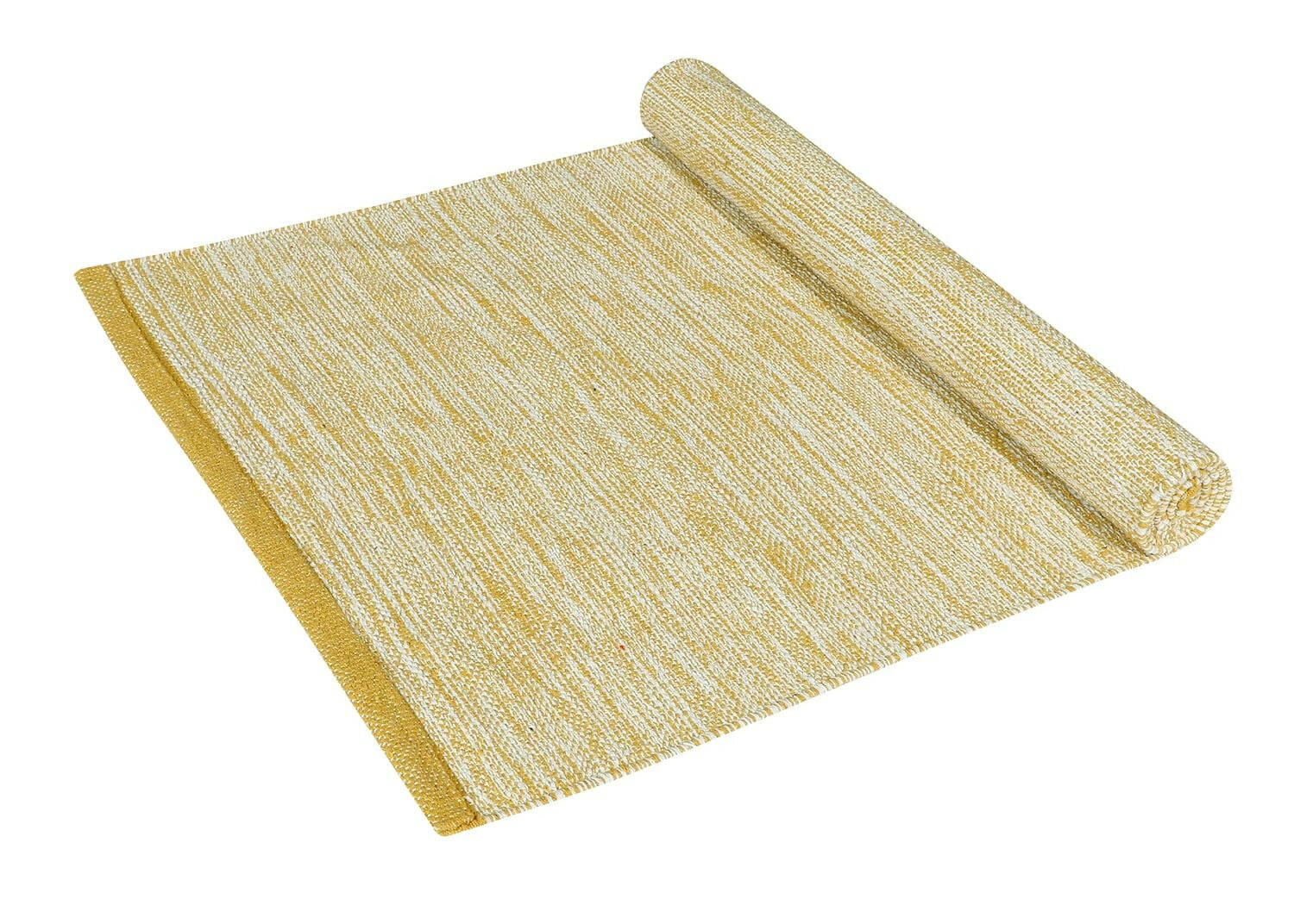 AaHo Eco-Friendly Cotton Rug Vintage Threads Striped Runner for Bedroom & Hall ( 2x5 ft) yellow