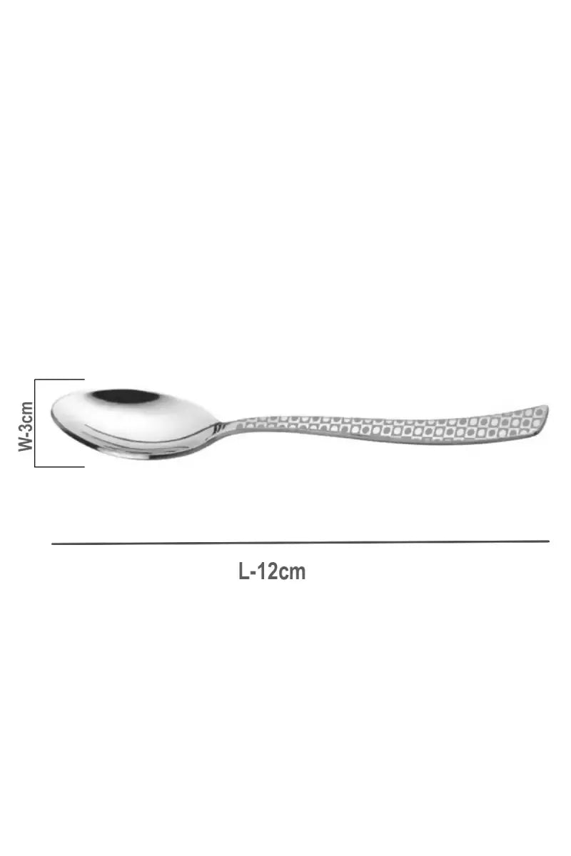 Prabha Stainless Steel Allure Coffee Spoon Set- 12cm