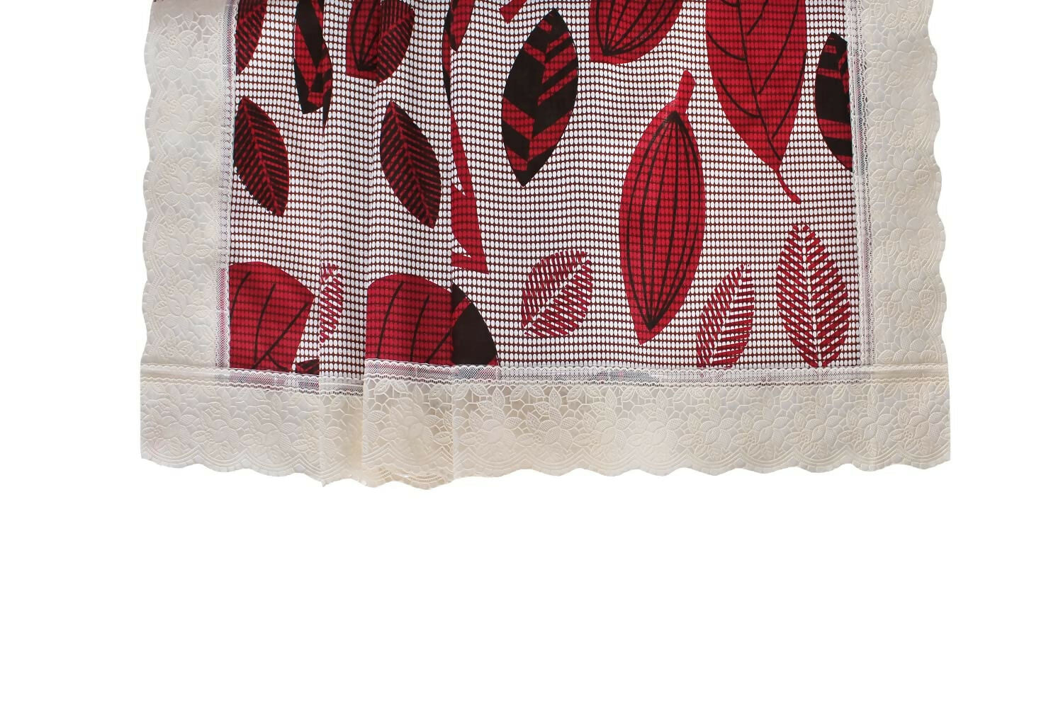 Mopak Decor Table Cover 3D Medium Size 2 to 4 Seater (40*60,Red) Classic Table Cover Printed Table Cover with Lace Centre Table Cover Rectangular Table Cover Dining table cover