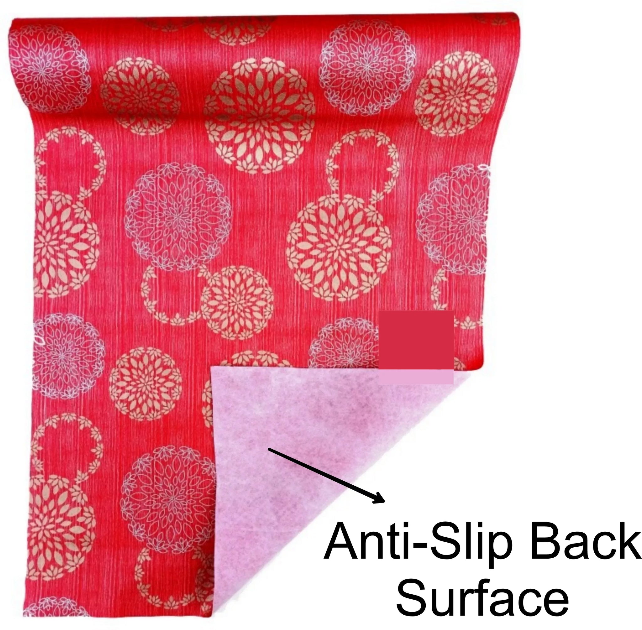 Mopak Decor Polyester Solid Fridge Mat & Cover - 50045 (Red)