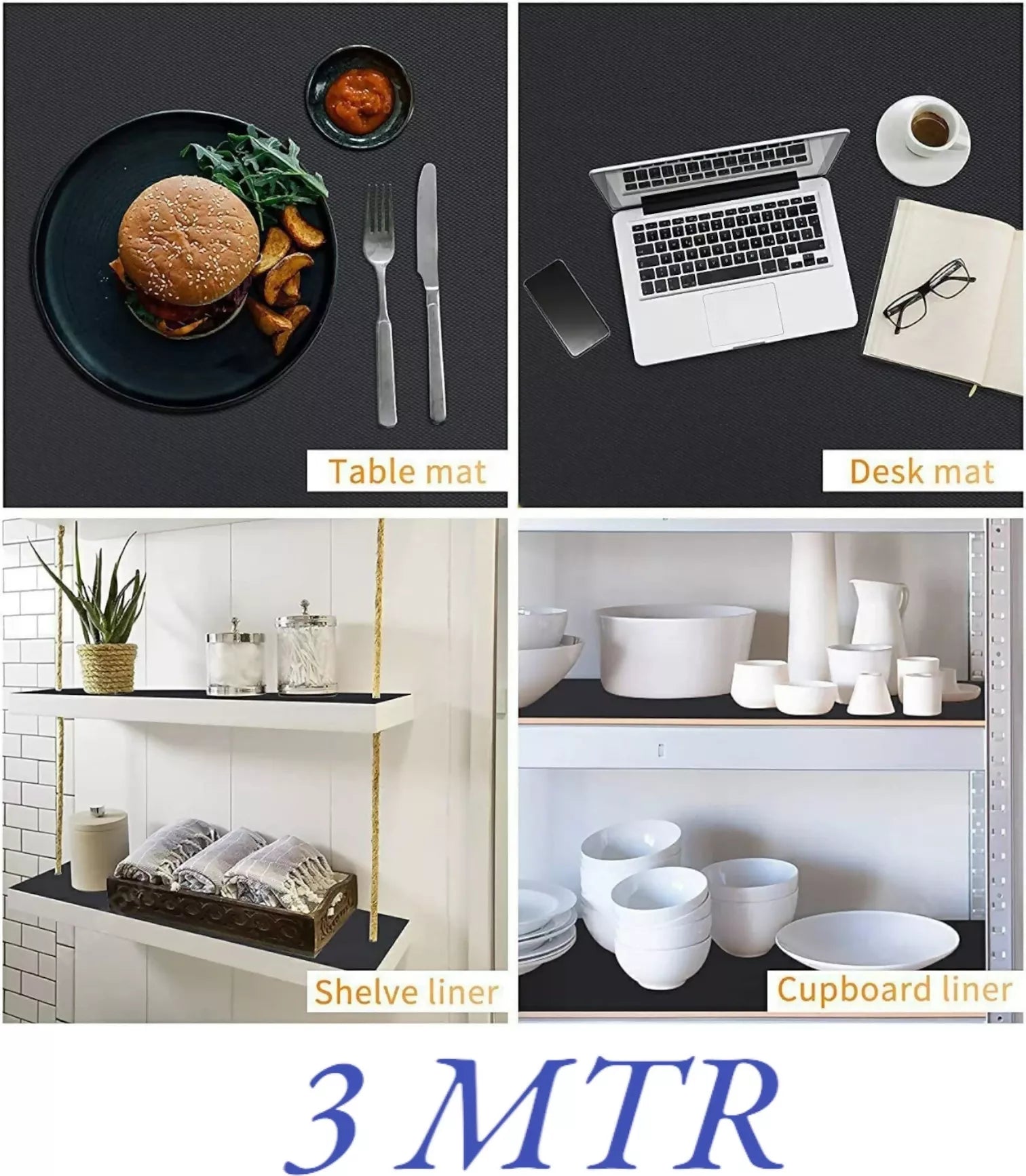 Mopak Decor Plain Eva Printed Solid Fridge Mat & Cover Pack of 1- (3Meters)