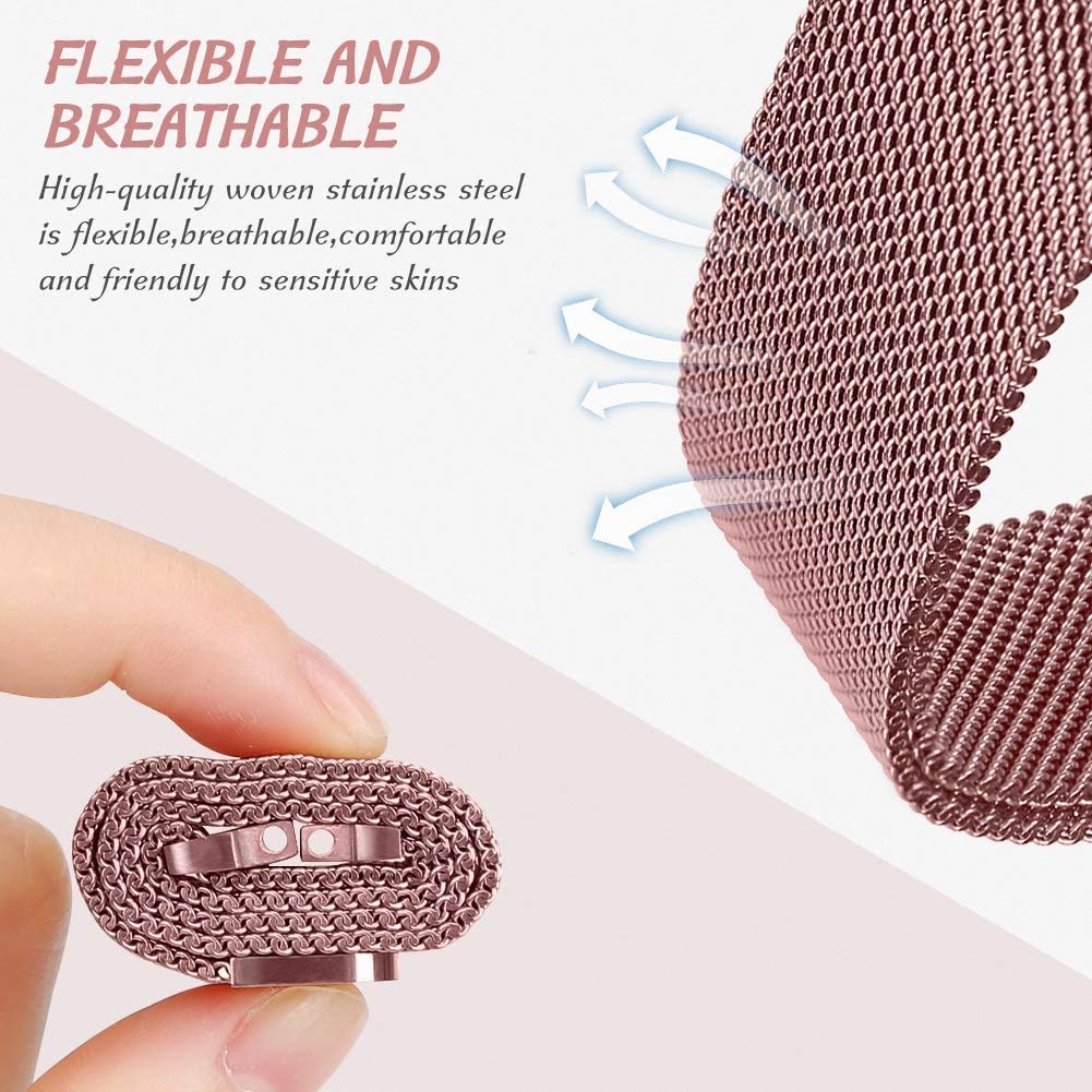 Rose Gold Chain Strap For Smart Watch 20mm