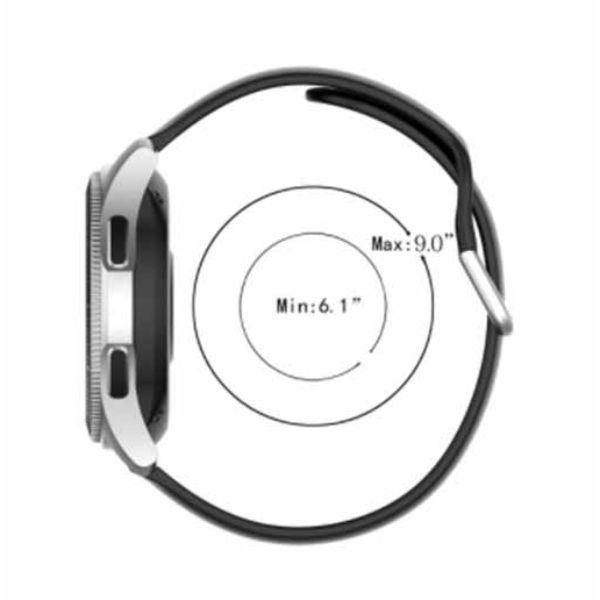 Green Plain Silicone Strap With Stainless steel Buckle For Smart Watch (20mm)