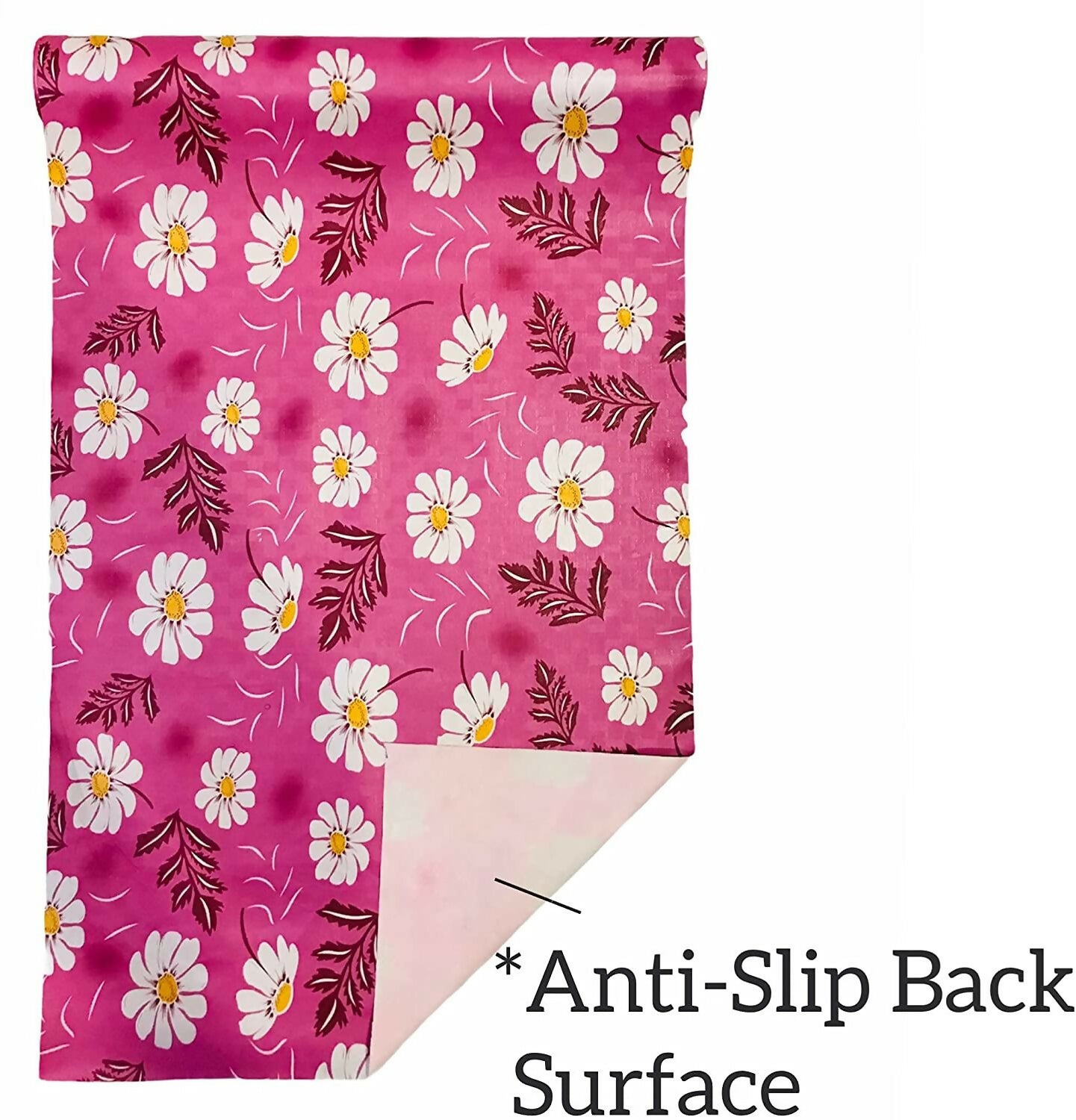 Mopak Decor ShelfLiner used for Wardrobe kitchen cabinet Drawer Slab Roll (Pink Flower)