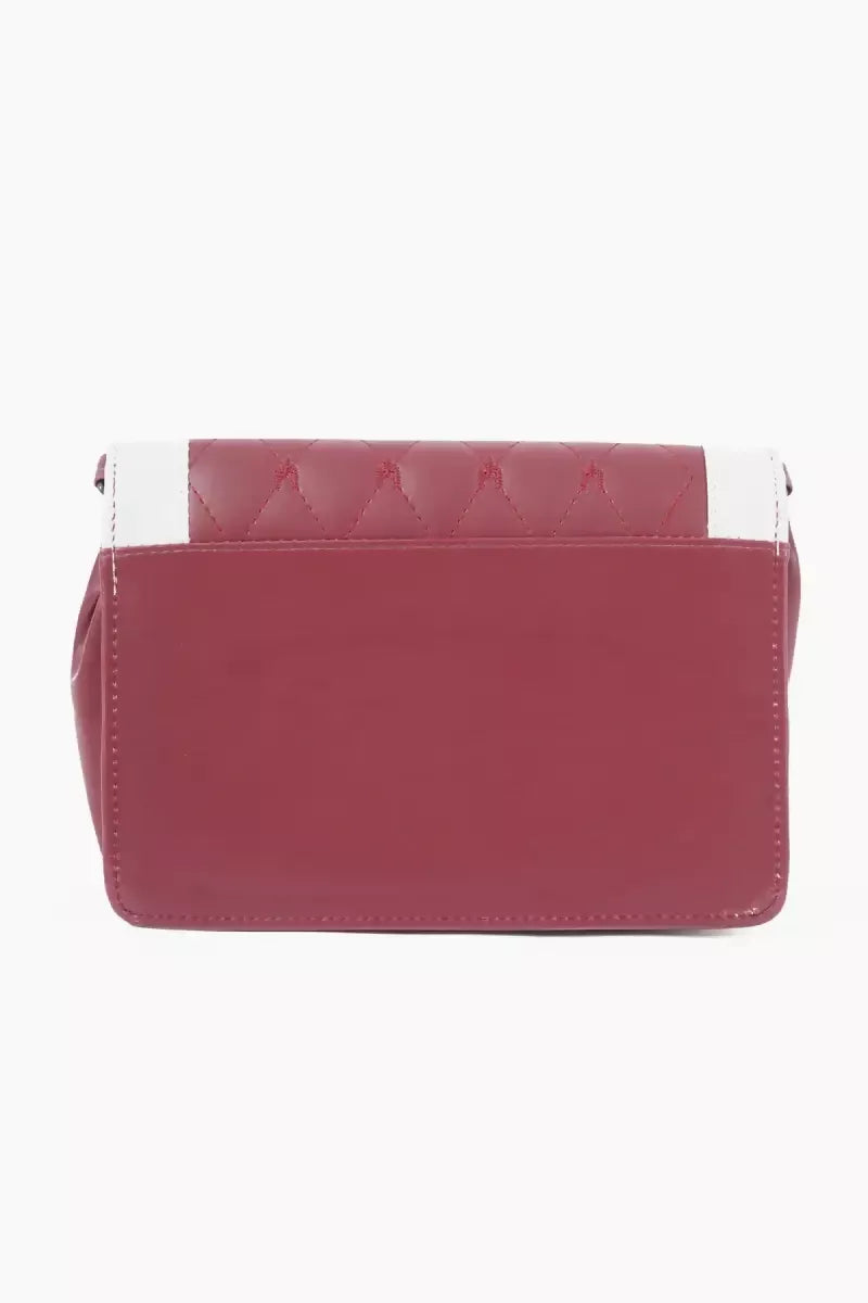 Dual Color Trendy Sling Bag for Women and Girls - Maroon