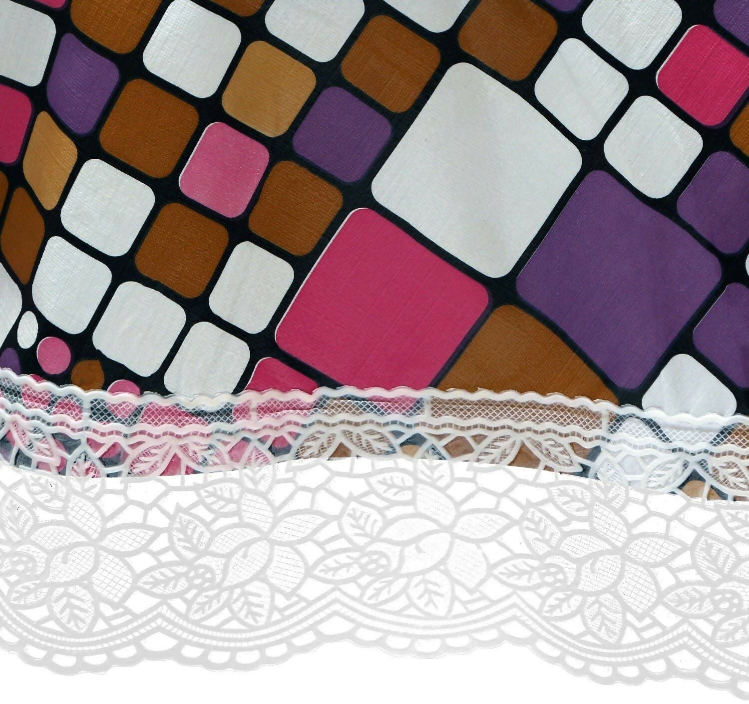 Mopak Decor Table Cover 3D 2 to 4 Seater (40*60,Red) & (60*90,Red) Classic Table Cover Printed Table Cover with Lace Centre Table Cover Rectangular Table Cover Dining table cover