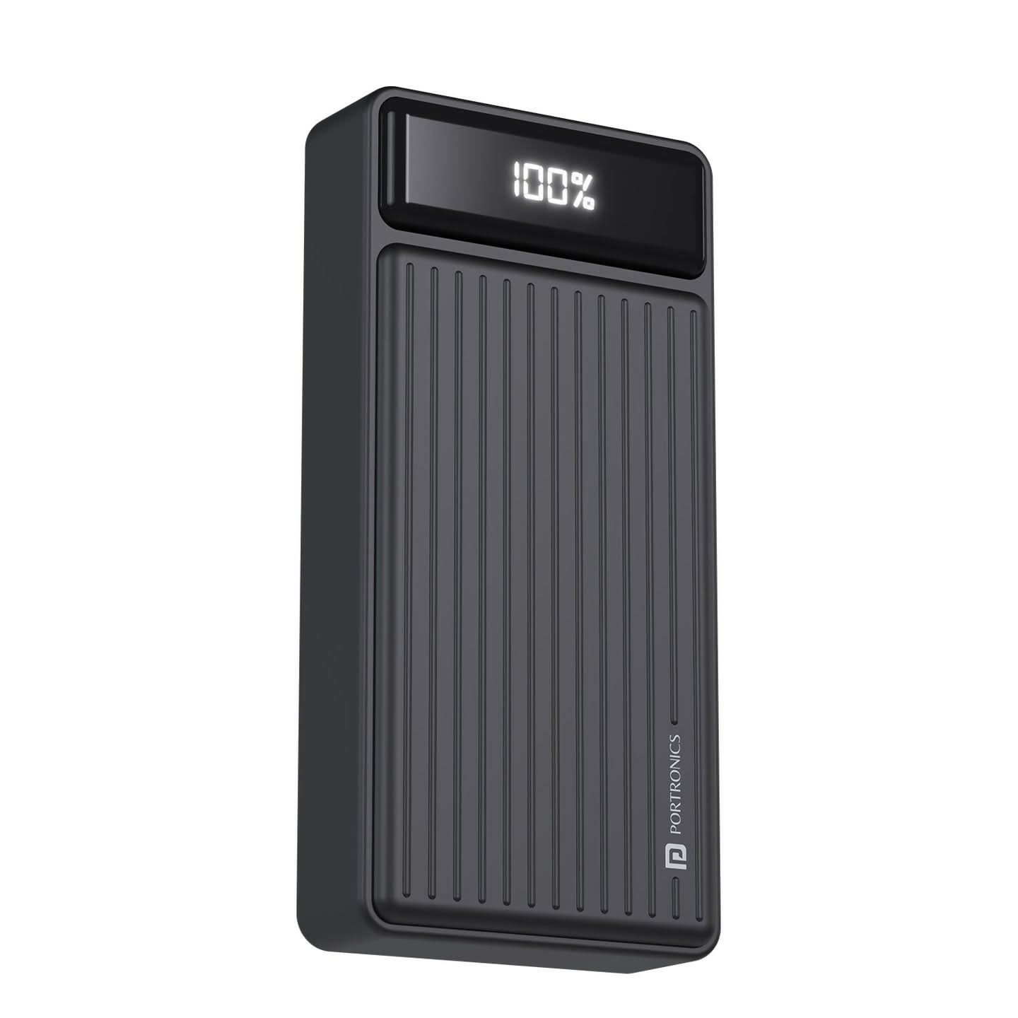 Portronics Luxcell B 20K 22.5 Watt High-Speed Charging Power Bank (Black)
