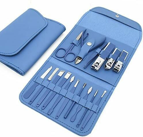 Nail Clippers & Manicure Tools Set 16Pcs with Scissors, Ear Spoon & Cutters
