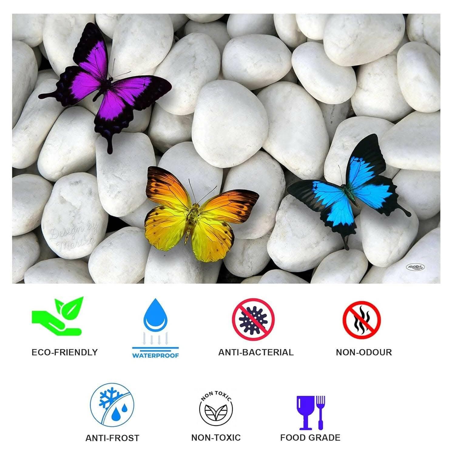 WISHLAND Combo Pack of Fridge Top Cover with 6 Utility Pockets and Fridge Handle Cover(Size : 46X22 & 14X6 Inches, Set of 2 Pc)