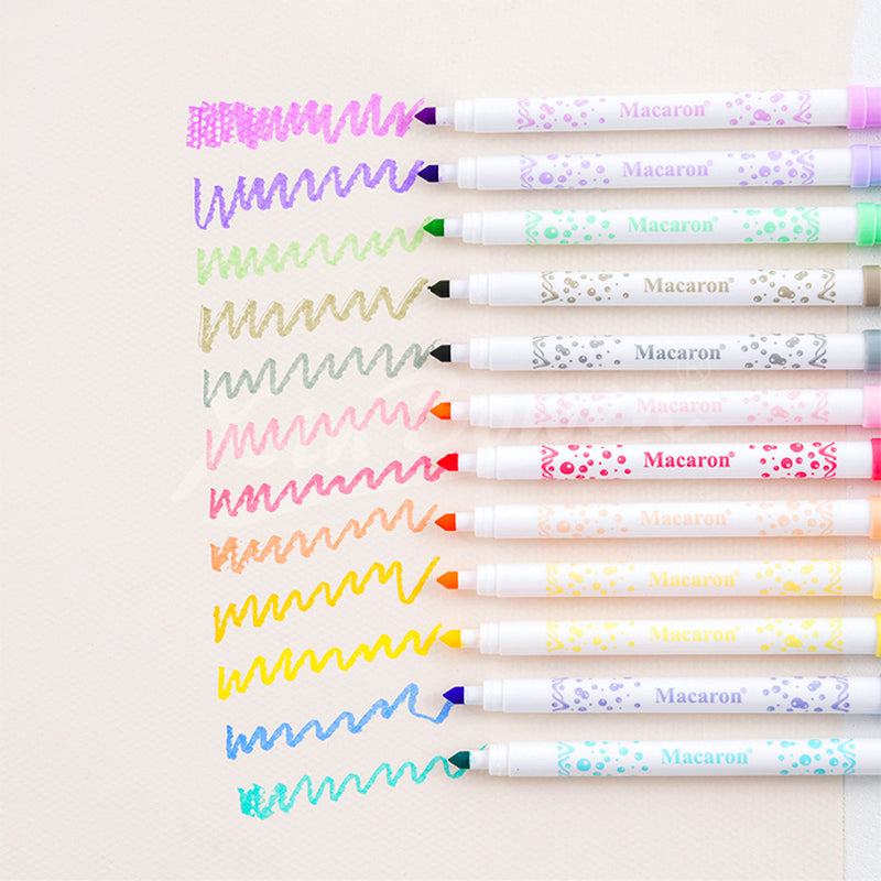 Macaron Pastel Markers | Smooth, Soft & Stylish – Set of 12