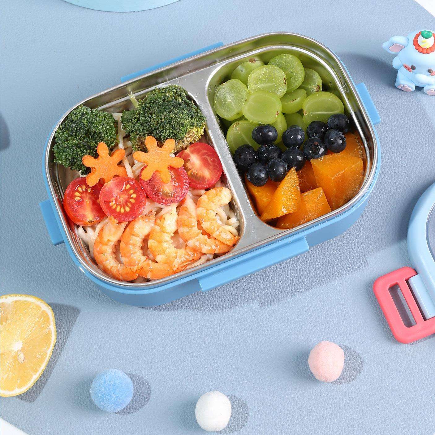 Cute Animal Steel Lunch Box – 850ml of Fun & Freshness!