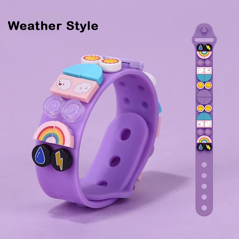 DIY Dots Blocks Silicone Wrist Band