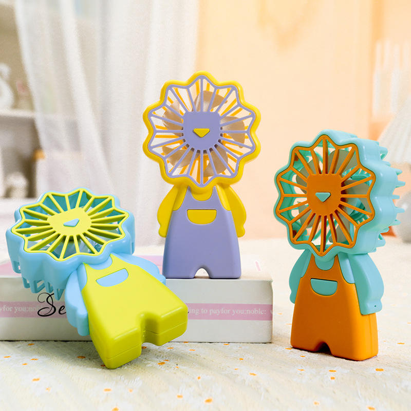 Cartoon Handheld Fan – USB Rechargeable & Portable