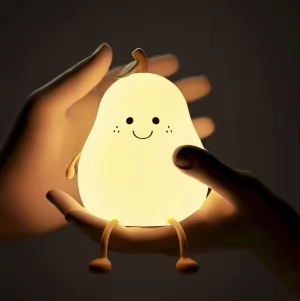 Silicone Pear Touch Night Lamp