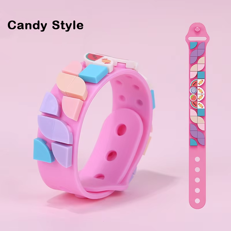 DIY Dots Blocks Silicone Wrist Band