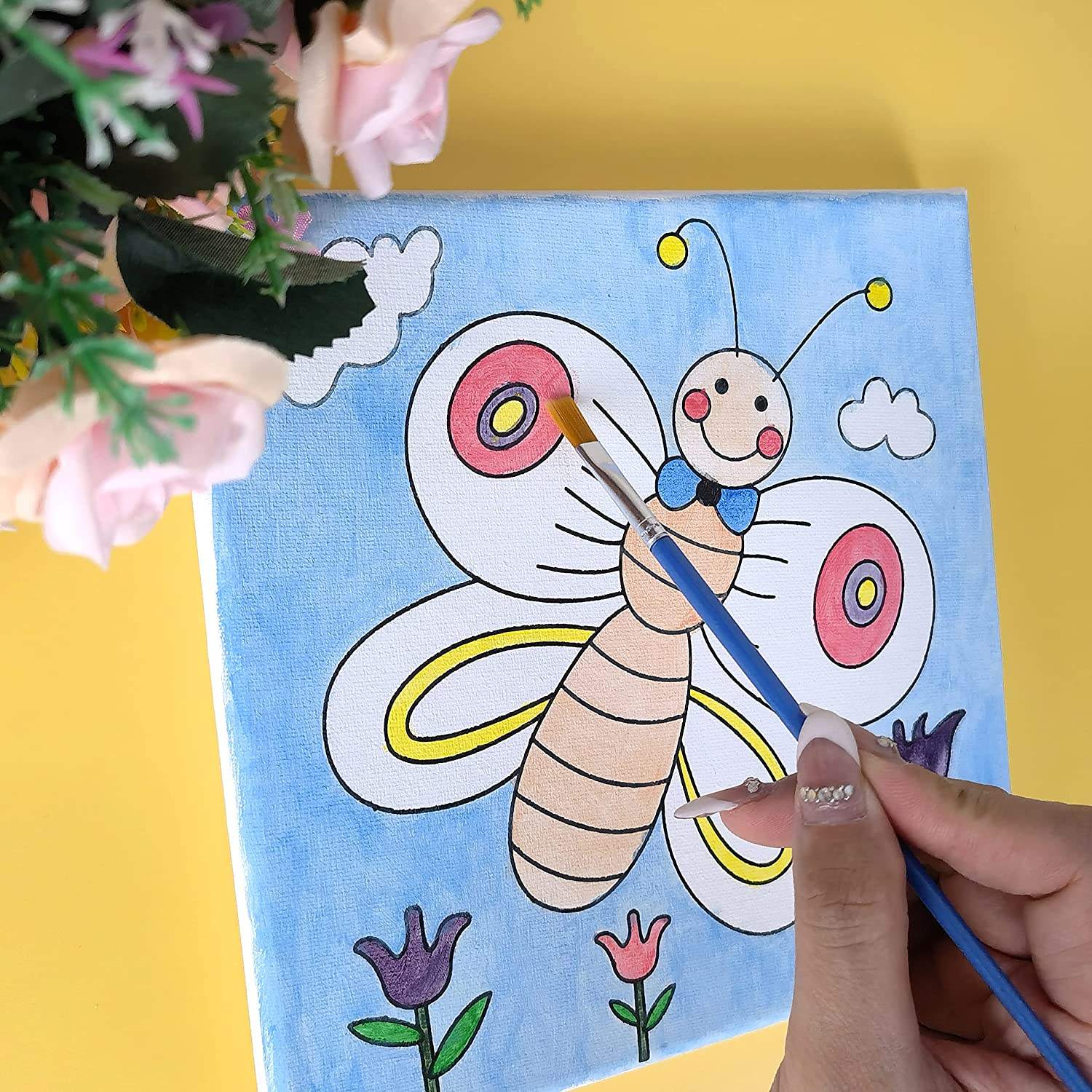 Animal DIY Pre Printed Canvas Painting Set