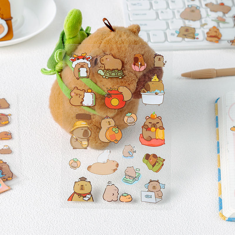 Capybara Vibes Only Sticker Pack of 6 Sheets